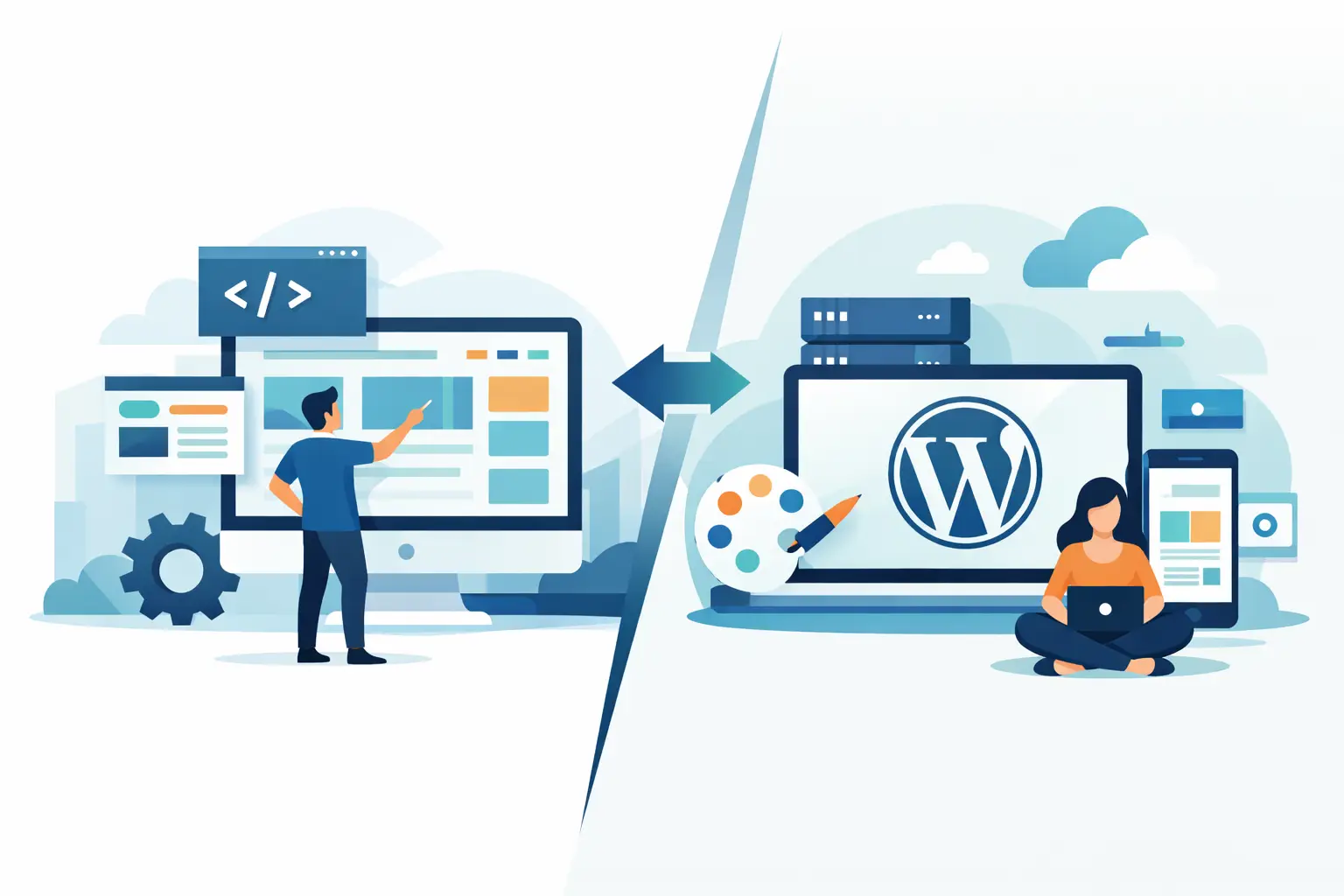 Site custom sau WordPress? Ce alegi corect